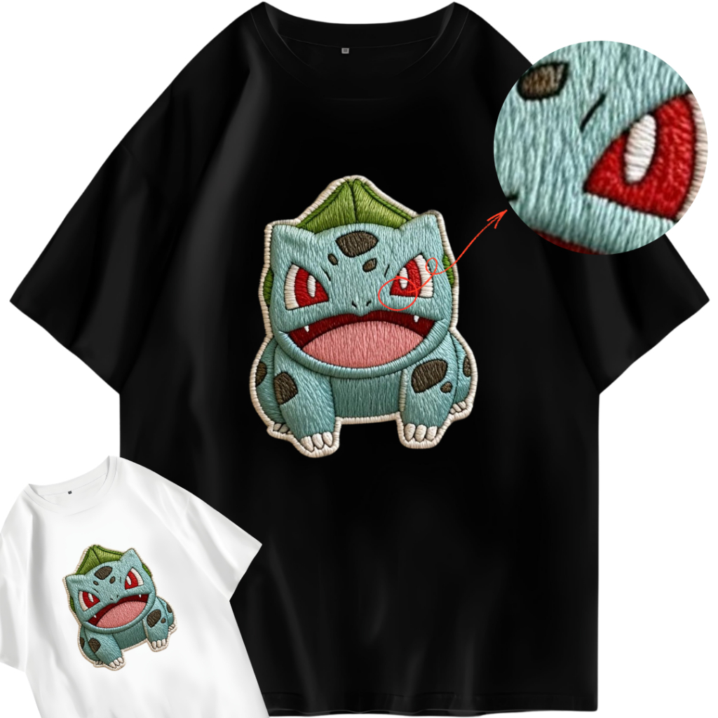 เสื้อยืดพิมพ์ลายดิจิตอล 3D ปักลาย motif P0K3M0N สําหรับเด็ก 1-10 ปีและผู้ใหญ่ M-3XL