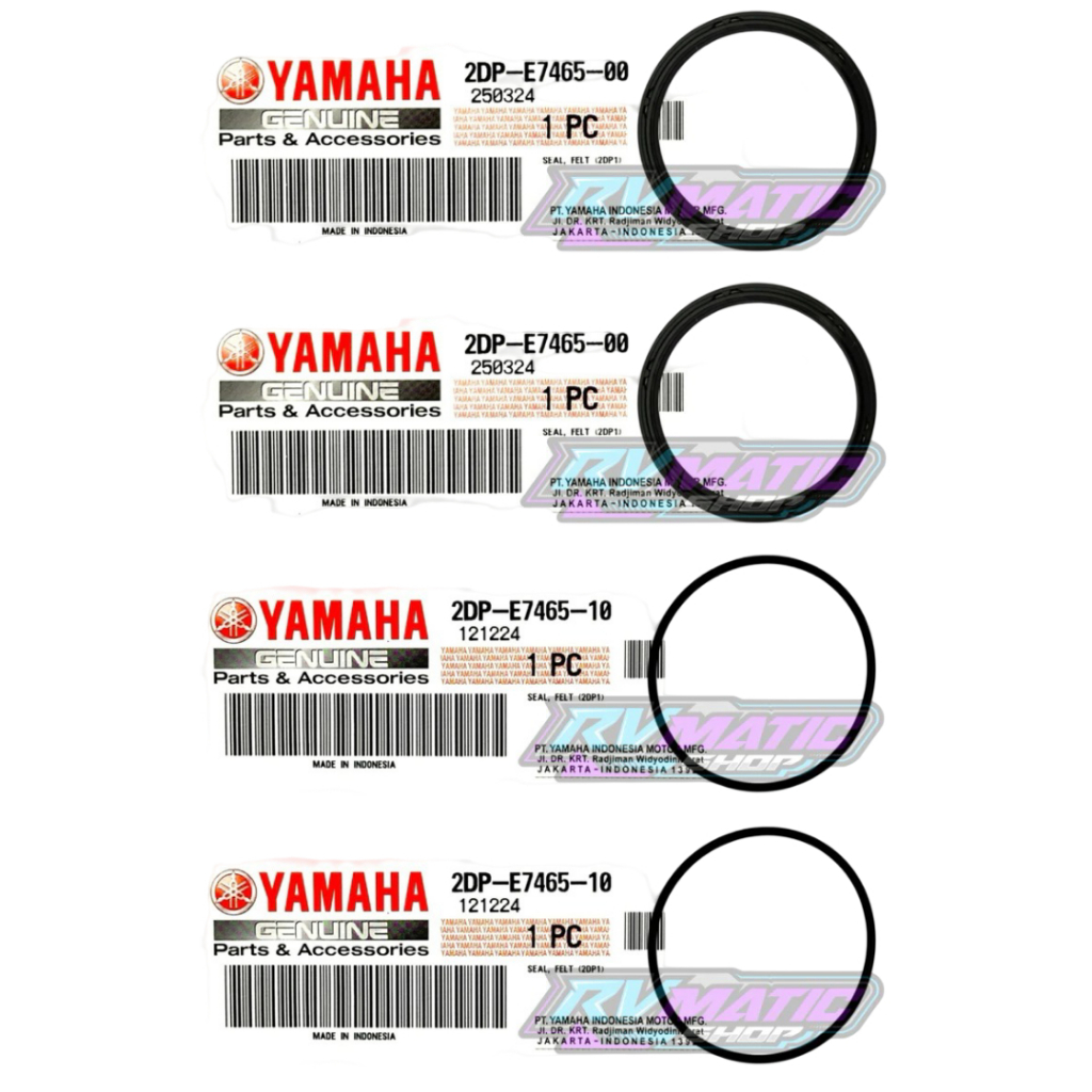 4 ชิ้น [2DP-E7645-00 + 2DP-E7465-10] ซีลซิลซิลซิลซิล + ยาง โอริง PULLY PULLEY PULEY POLI POLY COMPLE