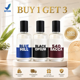 BUY 1 GET 3 Hirescent Parfum Pria Wanita 30ml BPOM Fresh Elegan Wangi Tahan Lama ( Skandalove, Vanilla Cake, Romwish, 540Bacca, BlueHill, BlakPium )