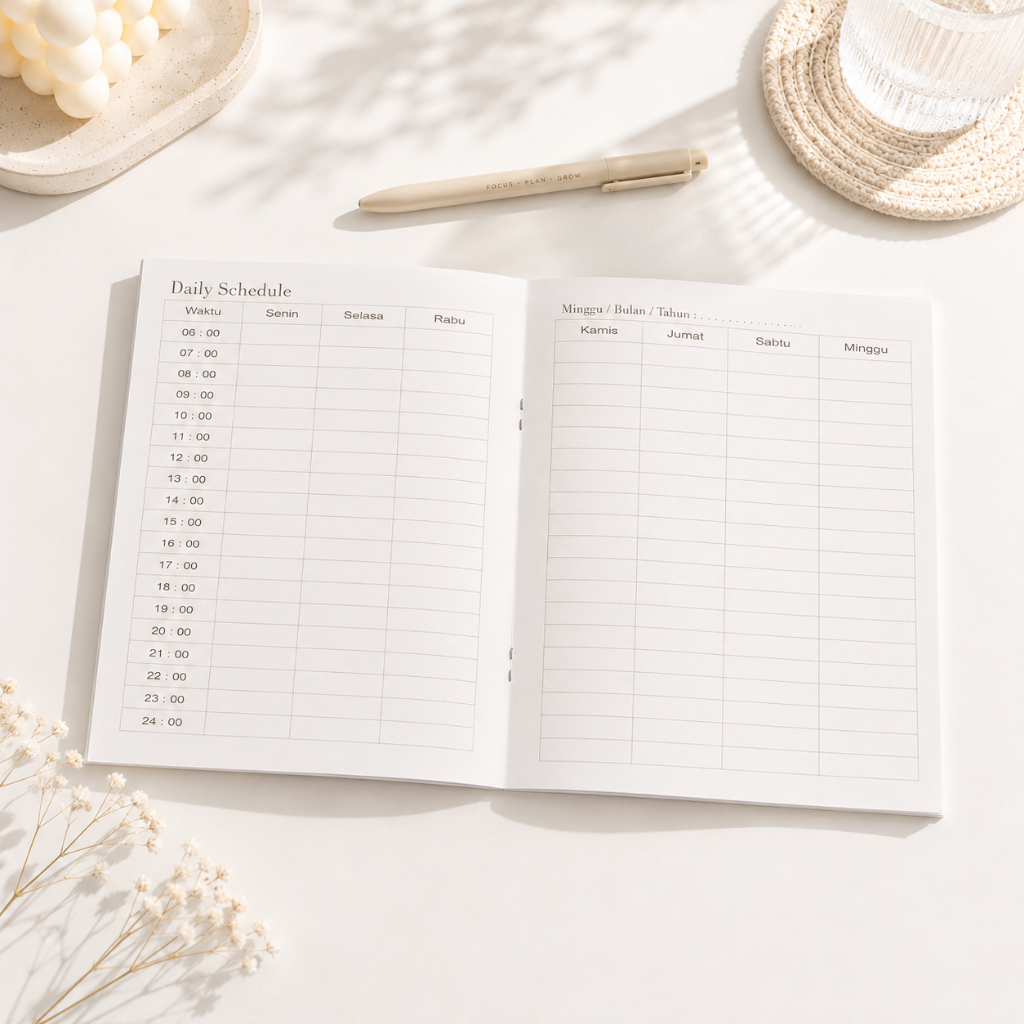 Daily Planner Daily Schedule A5 To Do Planner Aesthetic Daily Agenda Book