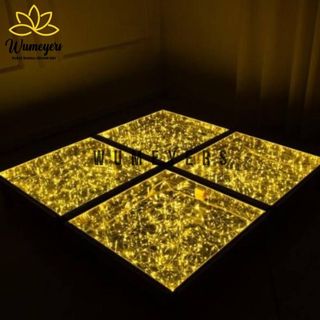 LANTAI KACA DEKORASI PANGGUNG LED STARLIT 60X60 TEMPERED AND WEDDING FLOOR - LAMPU WEDDING 1 SET ISI 4 - IMPORT