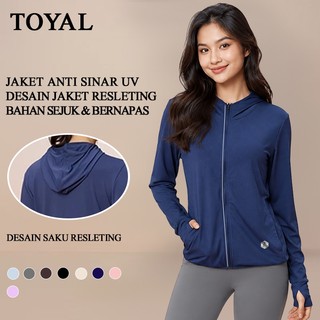 Jaket Wanita Anti UV UPF50+ Outdoor Gym | Hoodie Sporty Tipis Cepat Kering Nyaman
