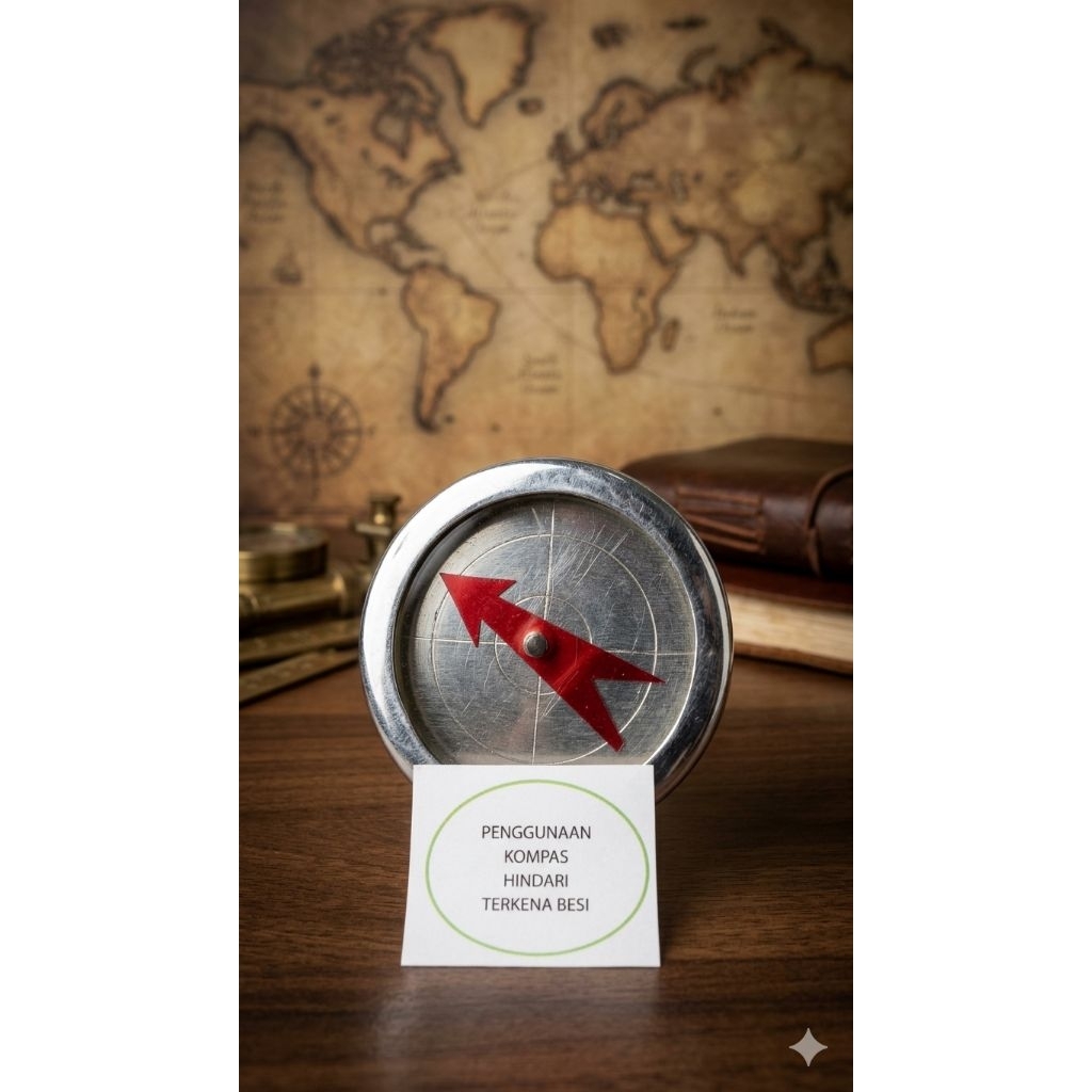 ขนาดใหญ่ QIBLA DIRECTION STATE COMPASS