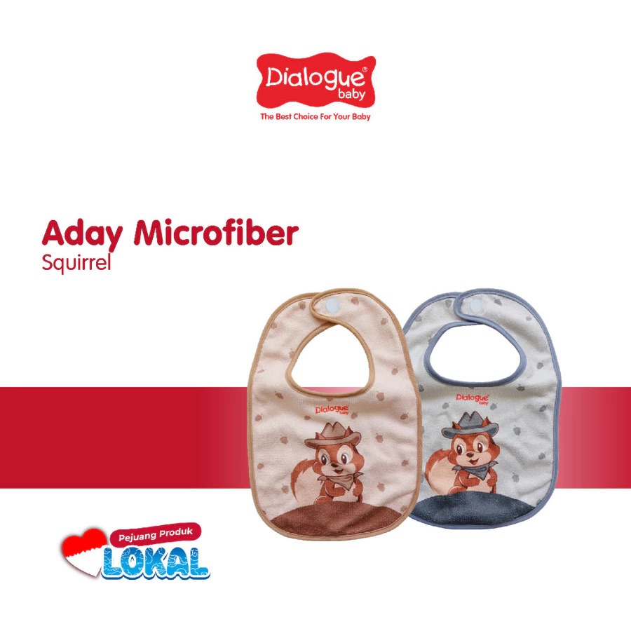 ผ้ากันเปื้อน Dialogue Baby Microfiber Squirrel Series - เอี๊ยมเด็ก