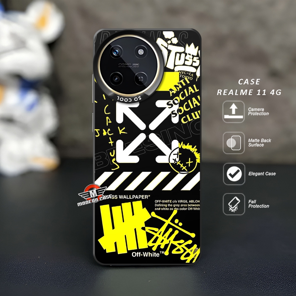 Glossy Hologram Imd Case For Realme 11 4G / 11 5G / 11 PRO / 11 PRO PLUS ใหม่ 2026 Motif 0FF WH1TE -