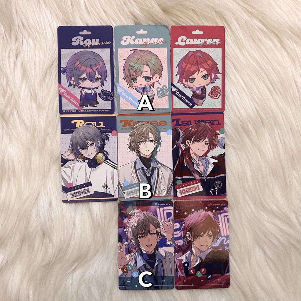 หากเราเราพบกัน NIJISANJI JP Koyanagi Rou Kanae Lauren Iroas Card Cheki Polaroid