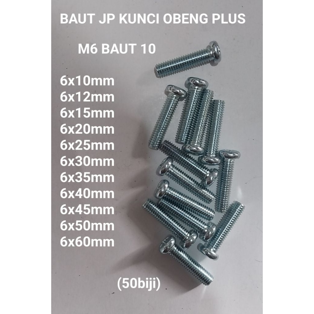 JP M6 BOLT PLUS SCREWDRIVER WRENCH (50 ชิ้น)