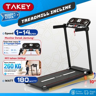 TAKEY / Treadmill Elektrik M10&M11/ incline Treadmill Listrik / Portable Motorized / Lipat /Low Watt