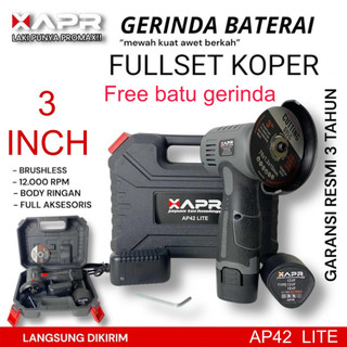 PROMO AP42LITE  MESIN GERINDA BATRAI  MINI APR Japan angle grinder gurinda grinda full fitur + acc