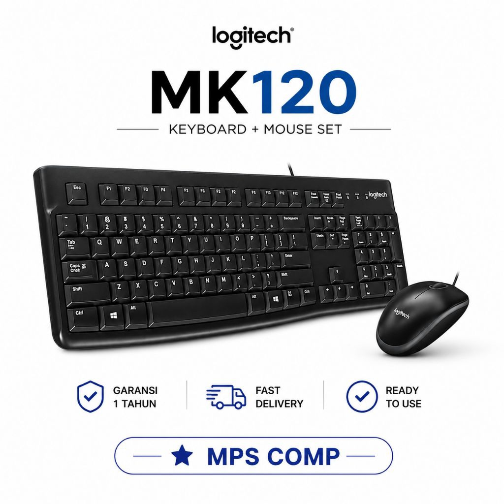 ชุดเมาส์คีย์บอร์ด Logitech MK120