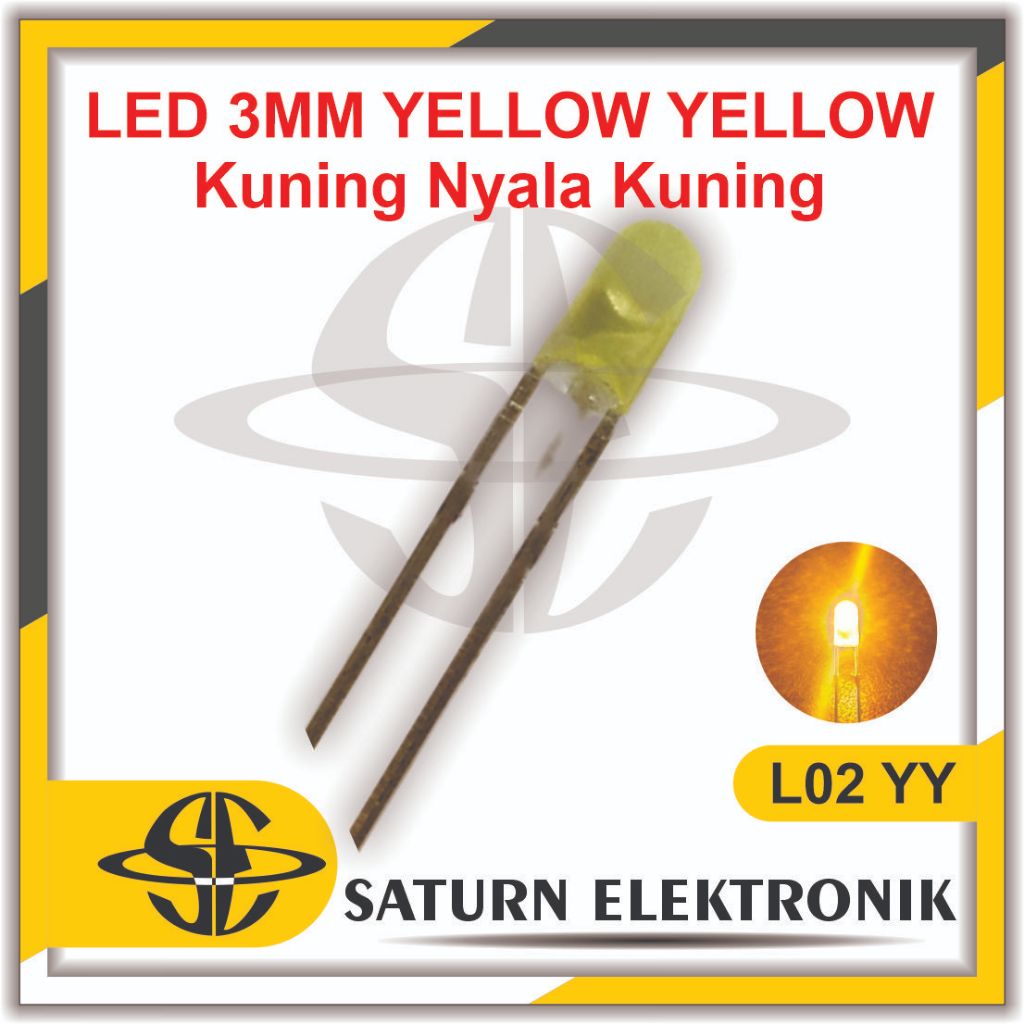 LED 3MM สีเหลือง L02 YY
