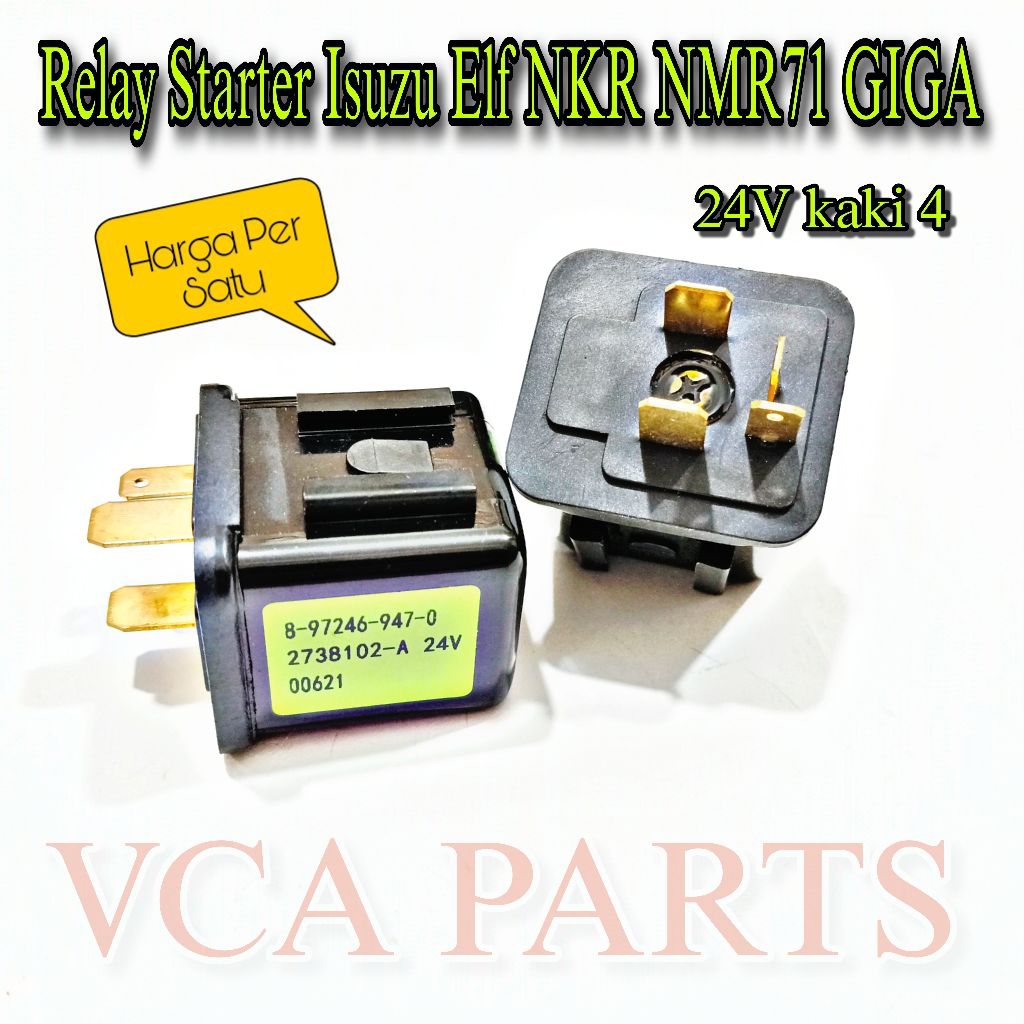 ISUZU ELF/NKR/NMR71/GIGA 24V STARTER RELAY 4 ขา