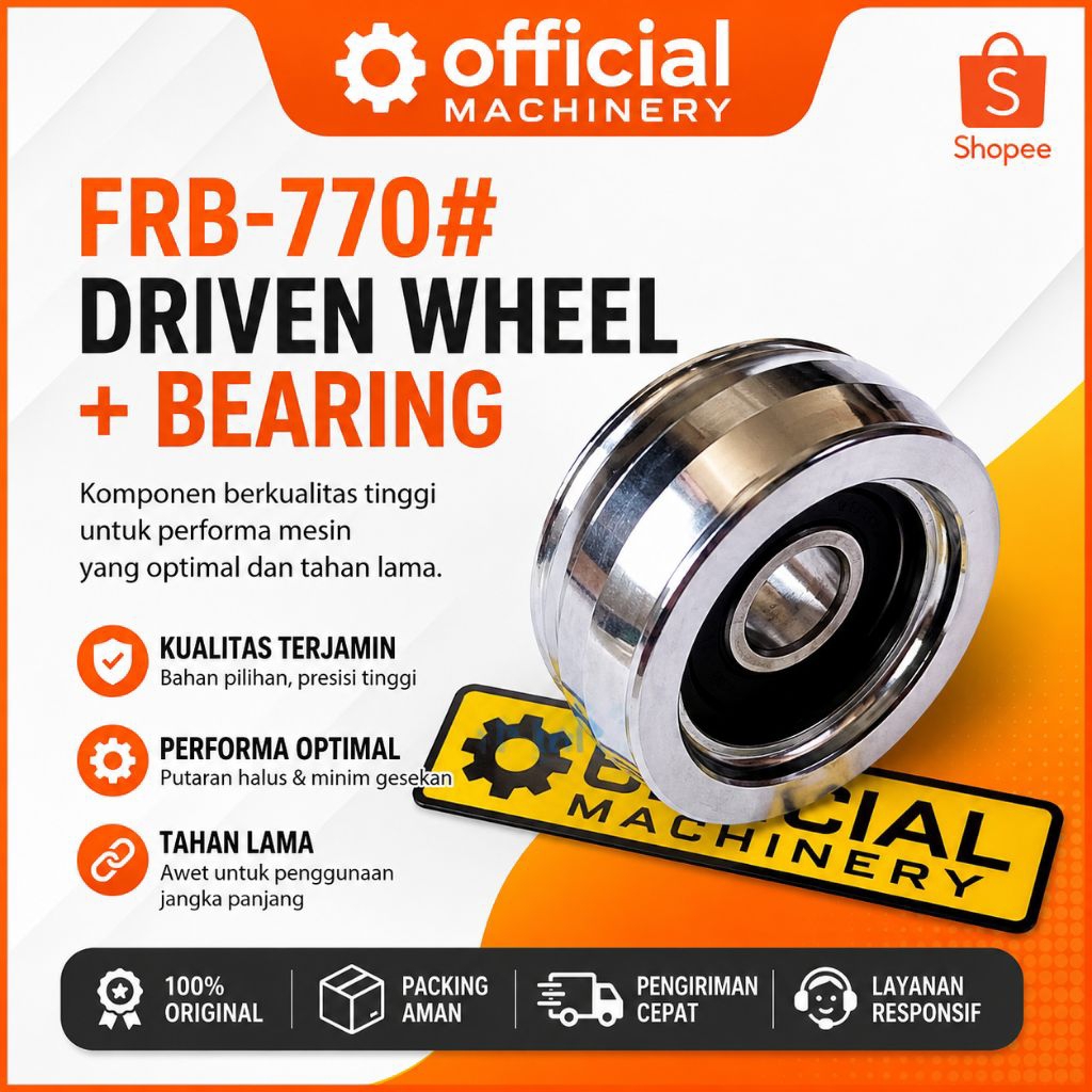 ล้อขับเคลื่อนพร้อมแบริ่งซีลสายพานต่อเนื่อง FRB-770/FRM-980
