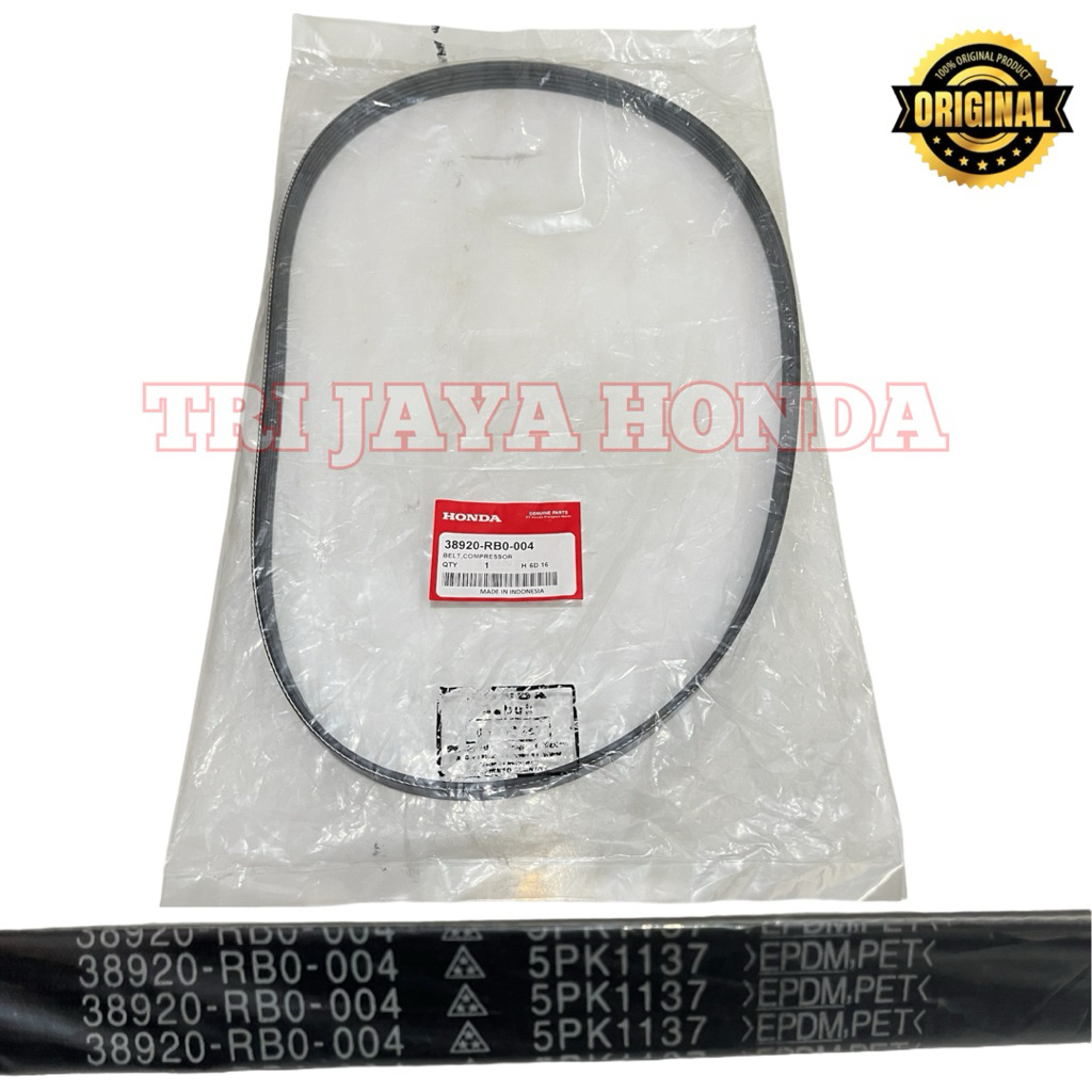 Fanbelt พัดลมเข็มขัด Honda Freed Jazz S RS GE8 City GM 2 2009 2010 2011 2012 2013 Original 38920 RB0