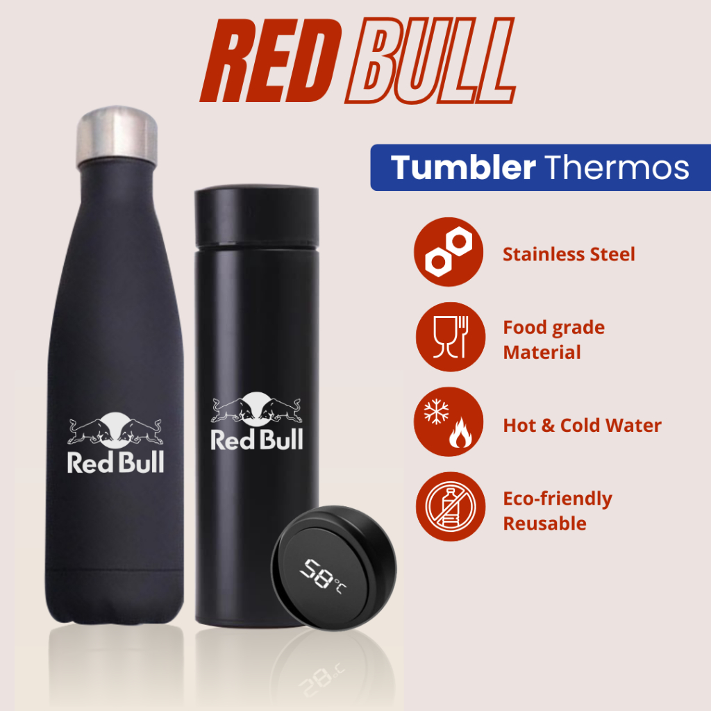 TERMOS REDBULL - TUMBLER THERMOS การออกแบบที่กําหนดเอง REDBULL