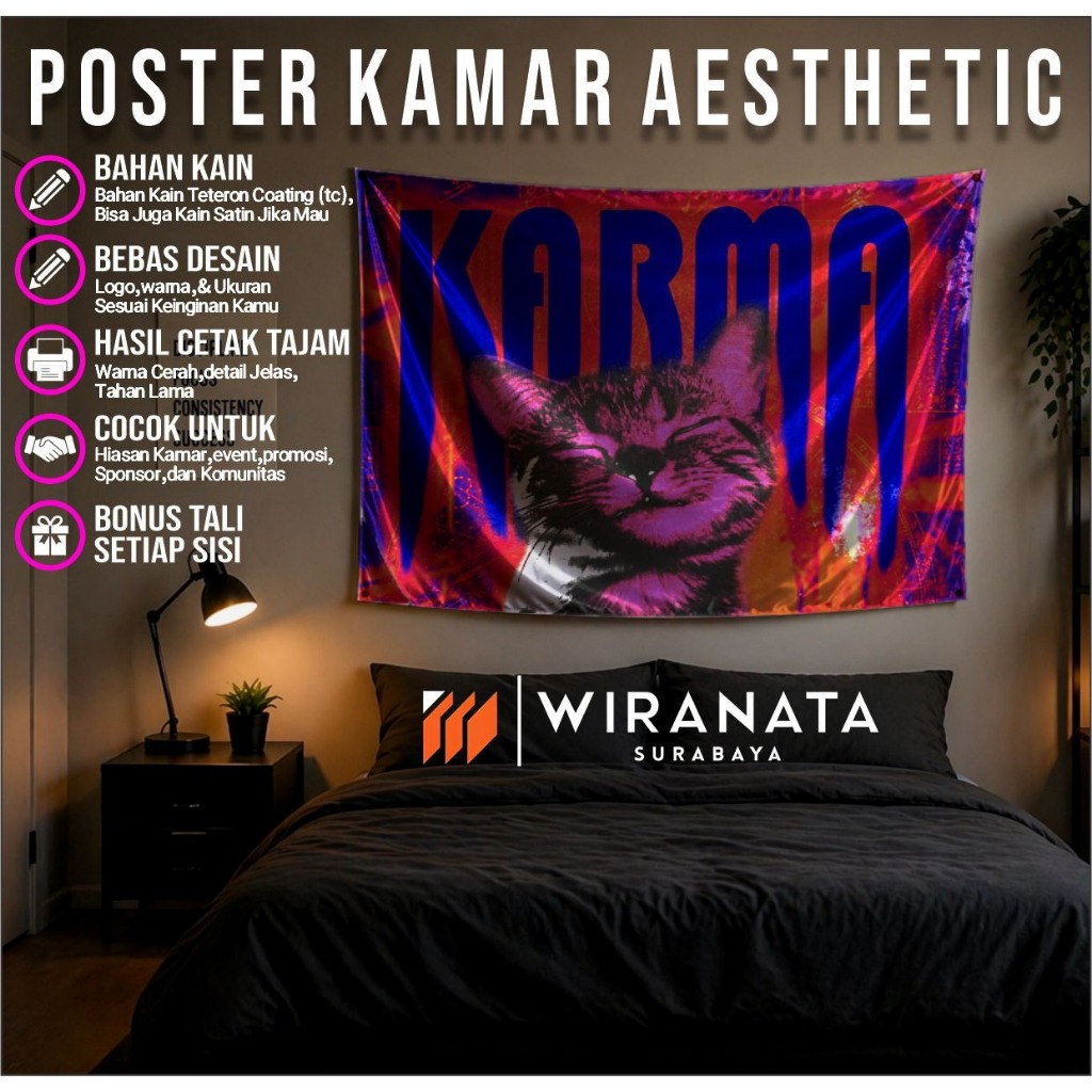 Aesthetic Wall Flag ตกแต่งห้องนอน Aesthetic Room Decor HD
