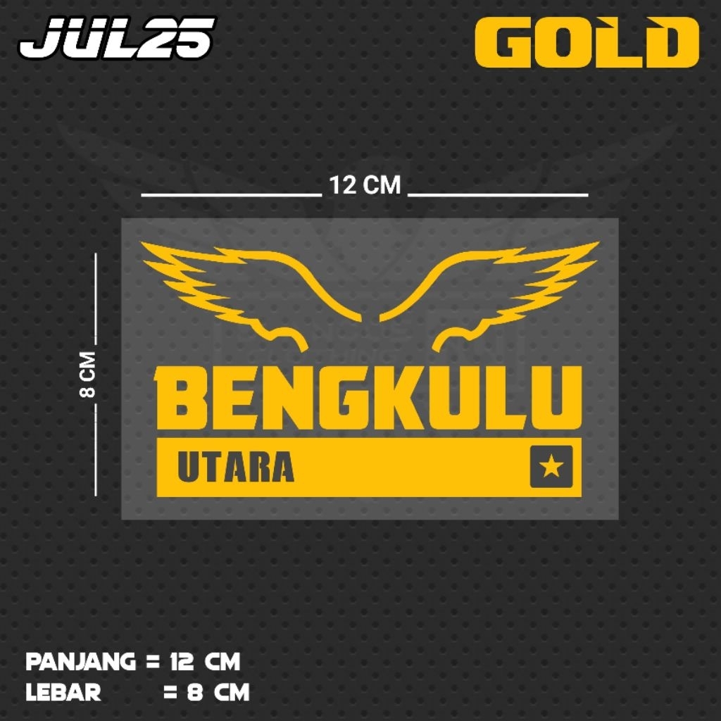 NORTH BENGKULU สติ๊กเกอร์ตัดน้ํา | JUL25 BKL