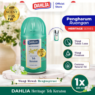 Dahlia Air Freshener Automatic Refill Heritage Series Teh Keraton isi 1 225ml Pengharum Ruangan Otomatis | Wangi Mewah, Menenangkan