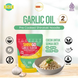 ShiraGo Mie Shirataki Porang + Bumbu Garlic Oil l Pre Cooked,2 Menit Siap Clean Label Low Carb Low Cal High Fiber