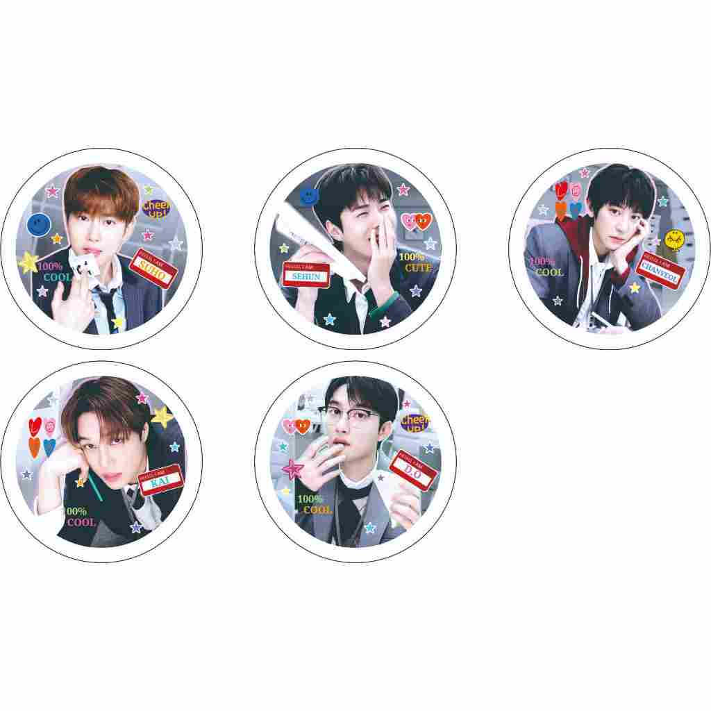Freebies Kpop PIN BROS EXO-OT5 (ราคาแพ็คเกจบรรจุ EXO Sehun 5 พิน, Suho, Kai, DO และสมาชิก Chanyeol)