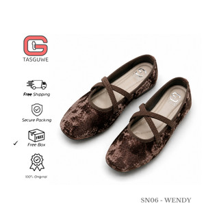 TASGUWE SN06 Sandal Flat Wanita Sandal Flatshoes Wanita free box