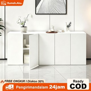 Lemari Penyimpanan Serbaguna Kabinet Kayu Minimalis Kapasitas Besar dengan Laci & Pintu untuk Dapur Ruang Makan Kamar <Garansi Lima Tahun>