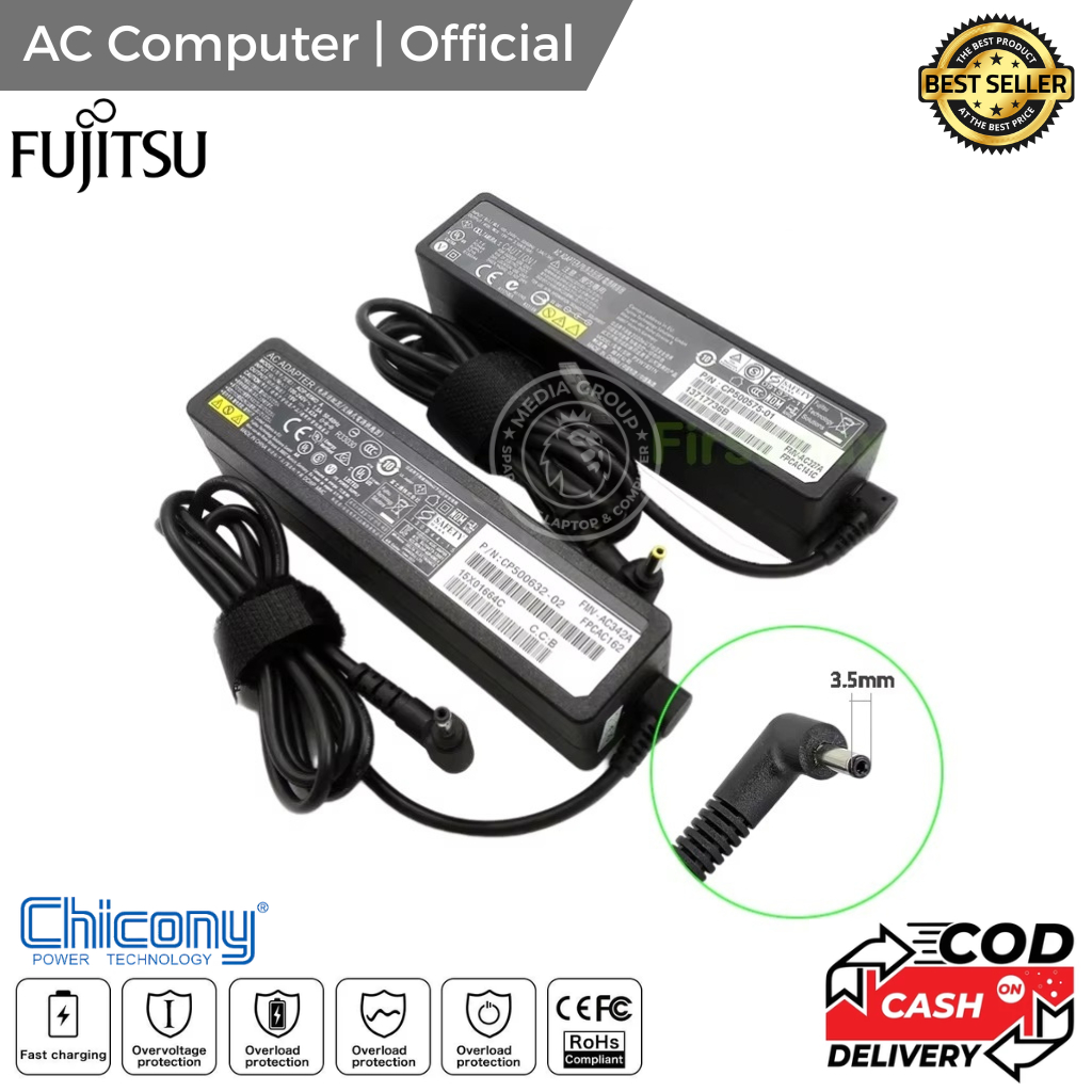 Fujitsu Stylistic R726 R727 V727 Q555 Q572 Q616 Q665 Q704 Q702 19V 3.42A 65W แล็ปท็อปอะแดปเตอร์ชาร์จ