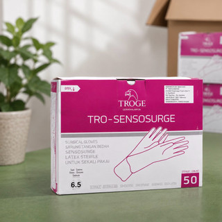Sarung Tangan Latex Safeglove Handscoon - Ekonomis, Putih, Non Steril Repack