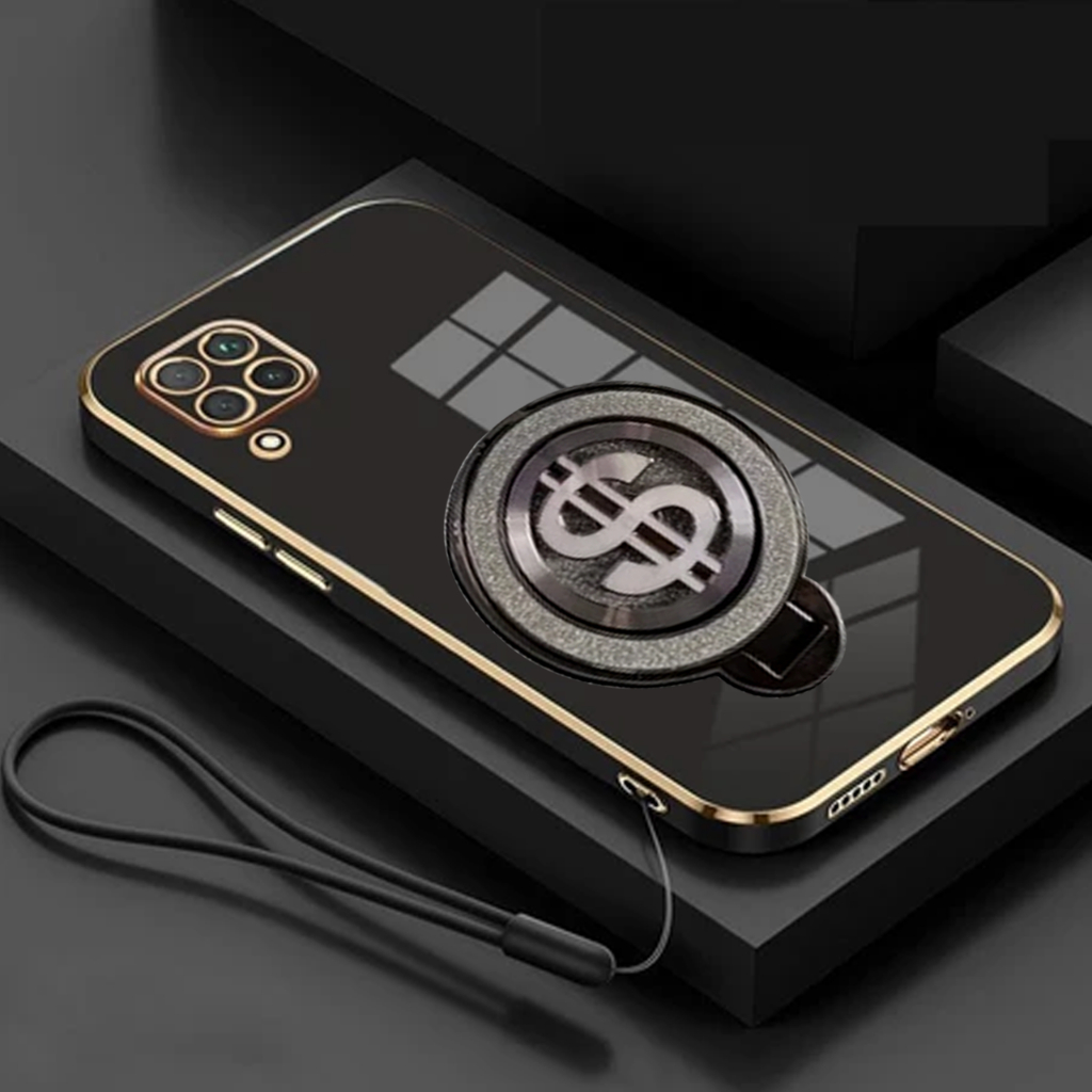 เคส SAMSUNG A12 4G 5G M12 F12 Plating Dollar Ring Stand การชาร์จไร้สาย