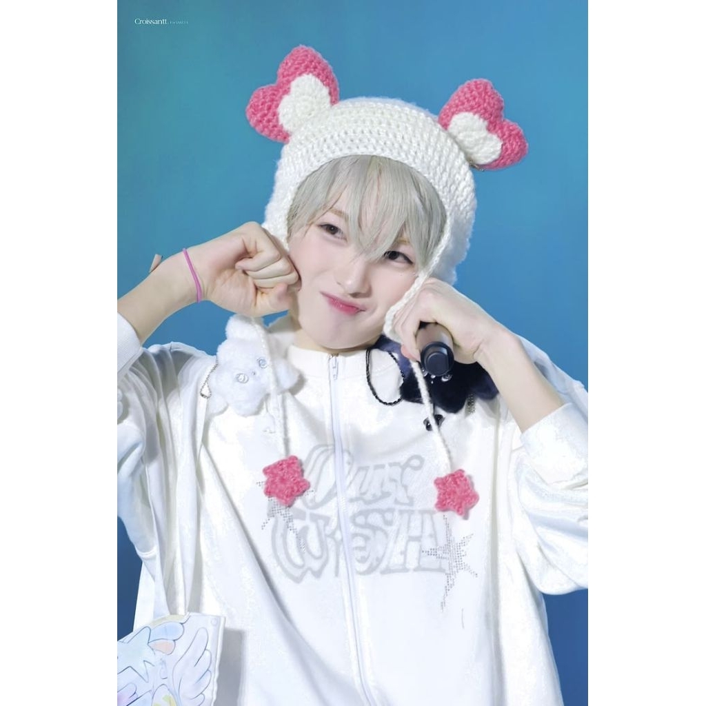 HANDMADE SAKOYA BEANIE/NCT WISH BEANIE/INTO THE WISH/RABBIT HAT/CUTE RABBIT HAT/CUTE BEANIE
