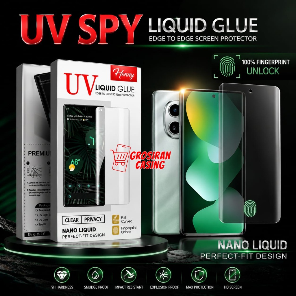 กระจกนิรภัย UV Anti Spy สําหรับ Vivo V60 5G Vivo V50 5G Vivo V40 5G Vivo V40 Pro 5G Vivo V30 Vivo V3