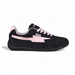Sepatu XternalStepSure Sneakers Rabbit Black Pink Pria Wanita Suede Casual
