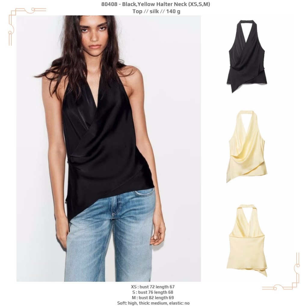 H0T0H - คล้องคอสีดํา (XS,S,M) - TANKTop 260612