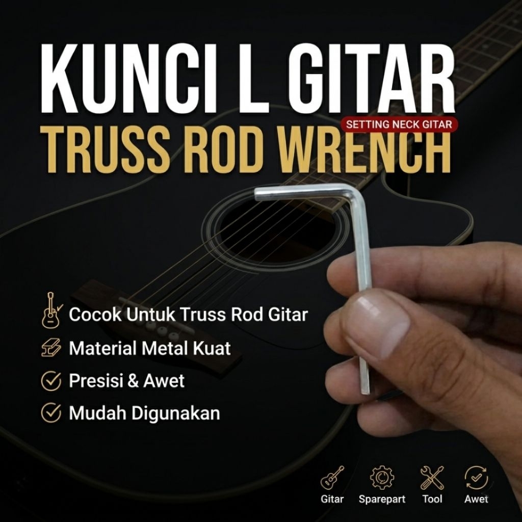 Truss Rod Guitar Hex Key ประแจ - เครื่องมือการตั้งค่าคอกีตาร์ไฟฟ้าอะคูสติก
