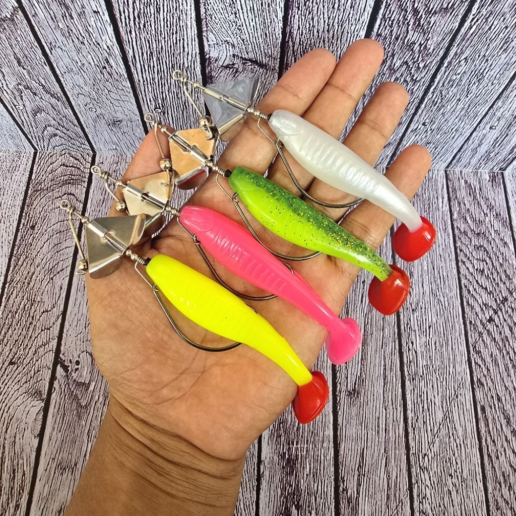 Softlure Paddle Pop 10ซม. + ใบพัดตะขอ