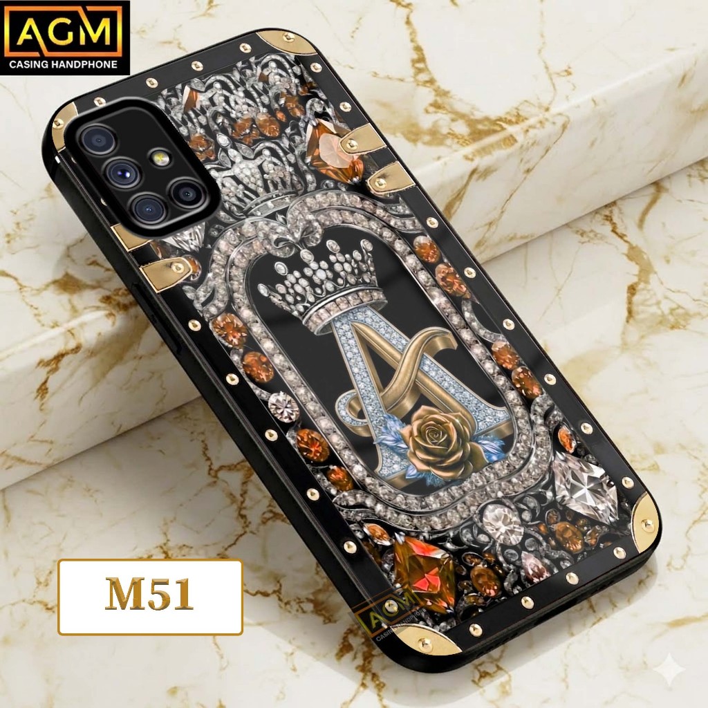 Softcase Samsung M51 - เคสใหม่ Full Body / Full Cover Hp Samsung M51 Initial Motif] - เคส AGM softca