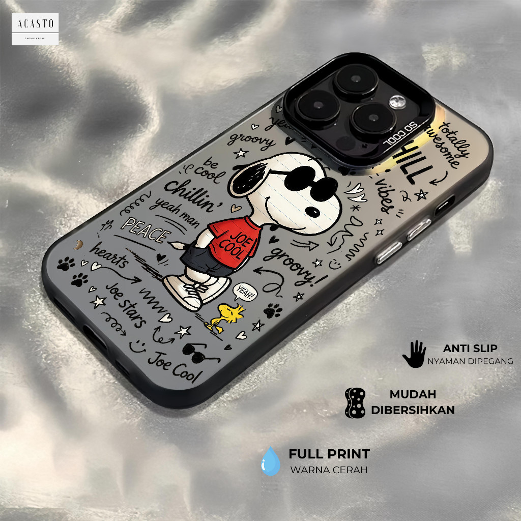 SNOOPY CASING สําหรับ XIAOMI REDMI NOTE 7 PRO 8 9 10 10S 11S 11 12 13 14 15 PRO 15 PLUS POCO F3 F4 F