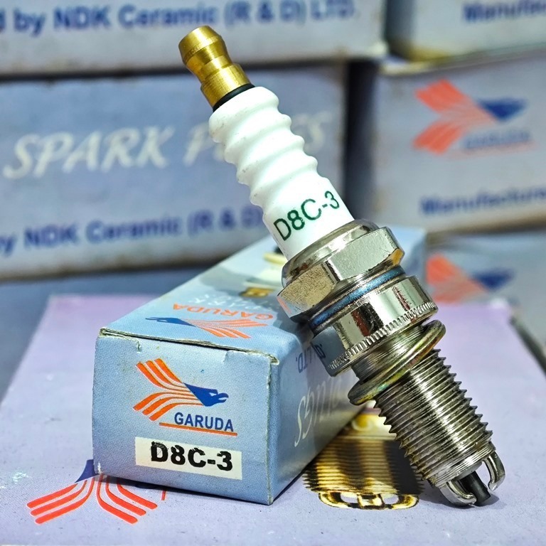 (71i) RACING SPARK PLUG K3 GARUDA D8C-3 LEGS 3 gl pro gl 100 gl max megapro mega pro hiu neotech เสื