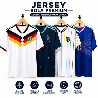 Jersey Bola Jerman Jepang Home Away Piala Dunia Terbaru 2026 Full Printing Dryfit Adem Nyaman