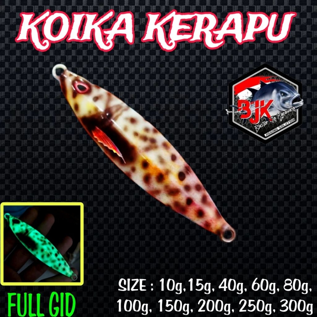 METAL JIG KOIKA BUDUG 10g ถึง 300g FULL GID TOTOL KERAPU BJK รุ่น