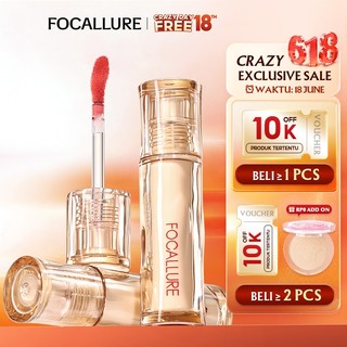 [NEW SHADE]FOCALLURE Lip Tint Super Glazed Shine 16H Moisturizing Lightweight Lip Glossy