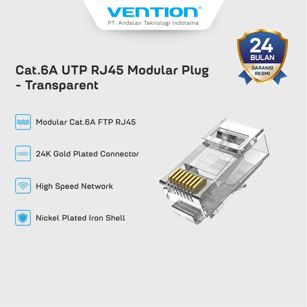 Vention Cat Connector. 6a UTP RJ45 Modular Plug Connector โปร่งใส - IDG