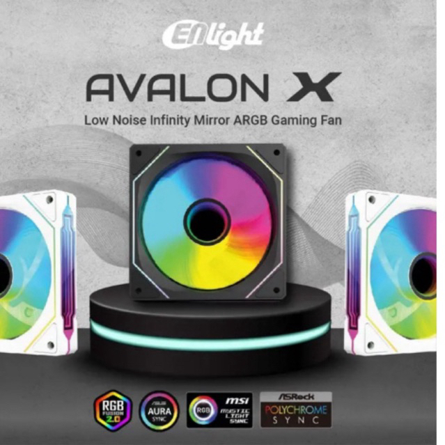 ปลอกพัดลม Enlight AVALON X ARGB WHITE 120MM