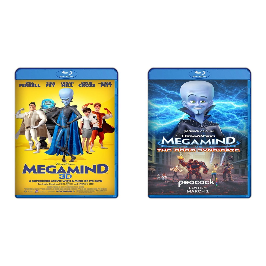 DVD Megamind (2010) + DVD Megamind Vs The Doom Syndicate (2024)