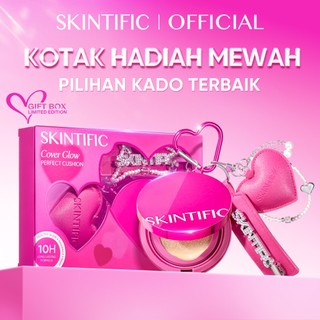 [FREE CHARM NEW]SKINTIFIC - Cover Glow Perfect Pink Cushion & Refill |Radiance Glowing Cocok untuk Kulit Berminyak Berjerawat&Semua Jenis Kulit Antioxidation Dewy Flawless Oil-Control bedak padat Foundation skin tint bb cream makeup powder