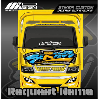 STIKER DEPAN TRUK STIKER DECAL/CUTTING CANTER GIGA - BISA REQUEST