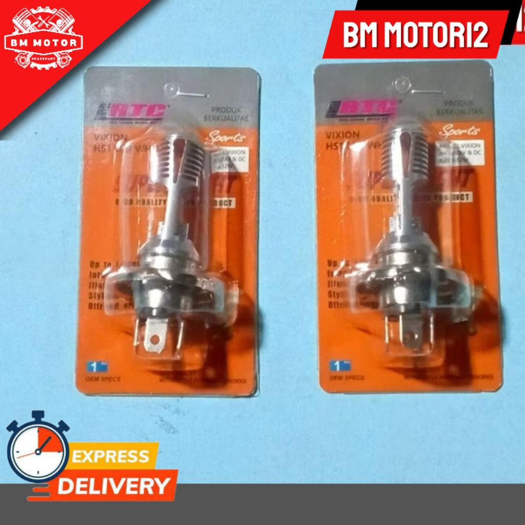 MATA หลอดไฟ LED สีขาว 6 EYES HS1 H4 12V 6/7W VIXION / SCOOPY LED RTC