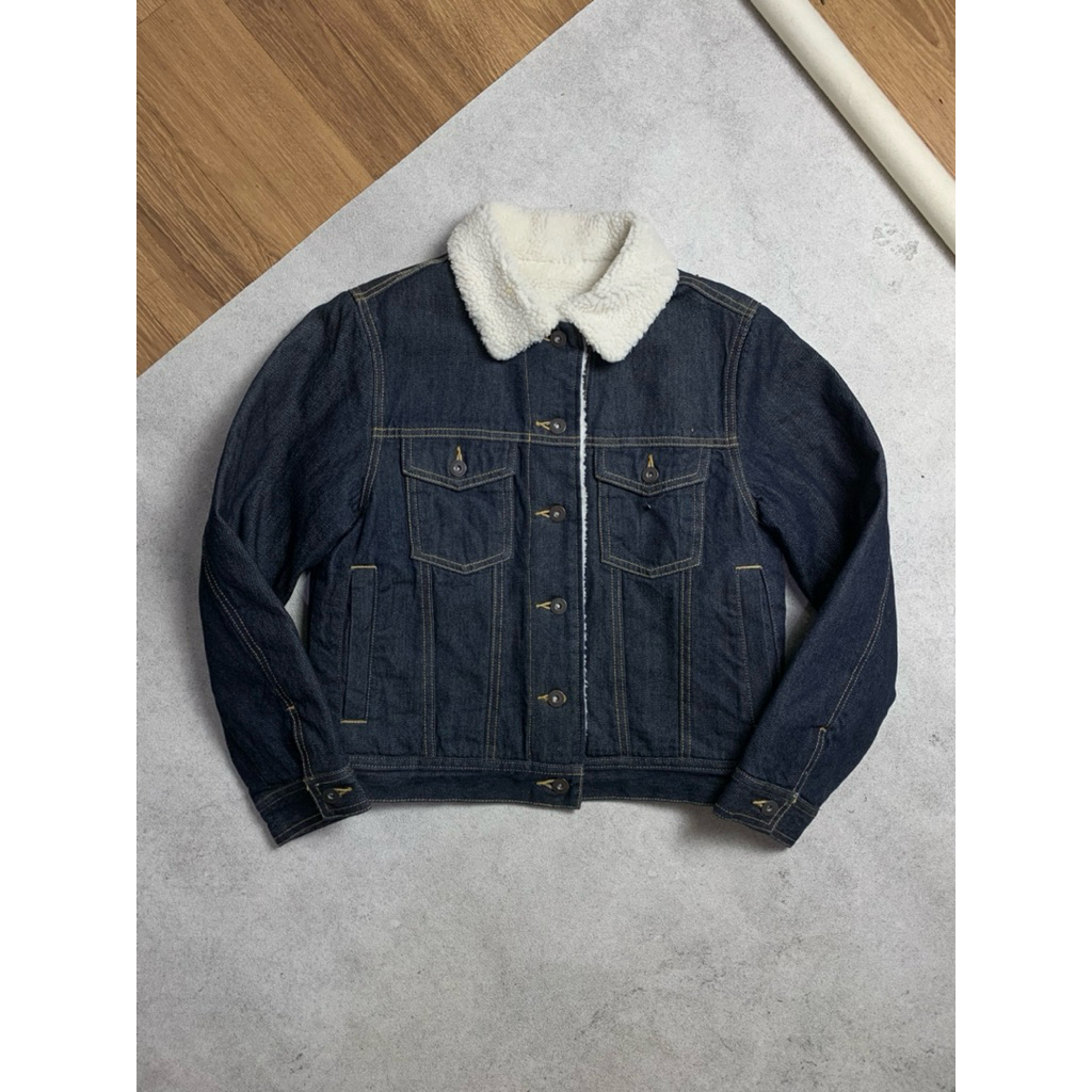 Trucker Jacket GU ผ้าเช็ดตัวด้านใน GLOBAL UNIQLO