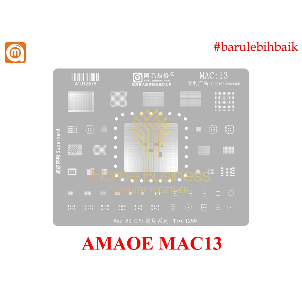 Amao MAC13 MAC 13 MAC:13 Apple Mac M5 CPU SoC 0.12 มม. แม่พิมพ์ดีบุก Superhard IC Macbook Original