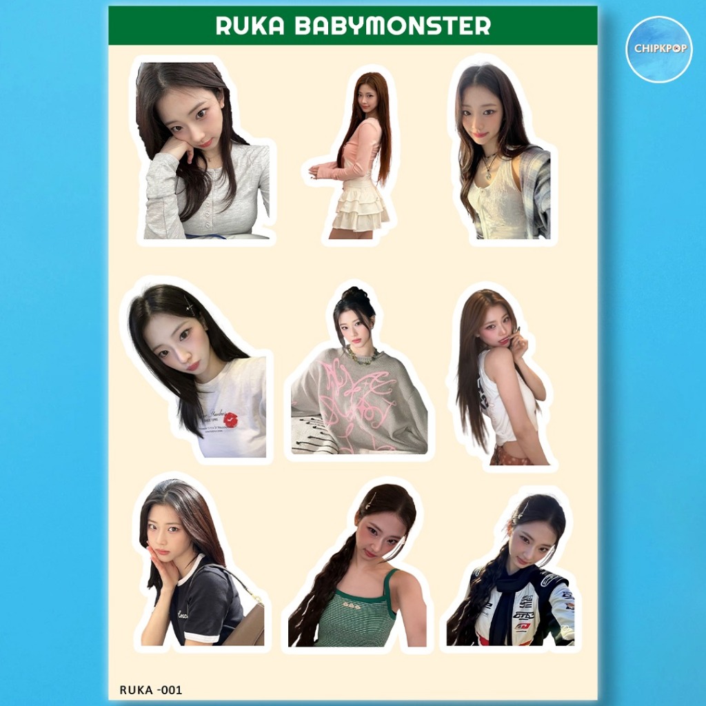 HOLOGRAM BABYMONSTER RUKA STICKER I BABYMONSTER สติ๊กเกอร์ I BABYMONSTER RUKA สติ๊กเกอร์ I ASA BABYM